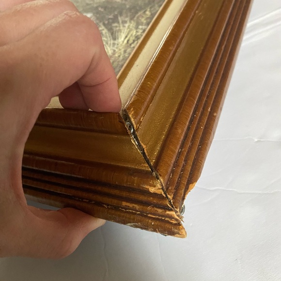 Original Oil Painting By M. Henderson Eagle Flying Through Forest Signed/Framed - Picture 7 of 10